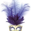Masque Carnaval Venise Plume Bleue
