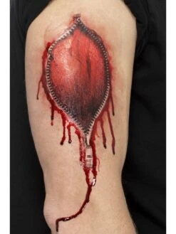 Tatouage Temporaire Peau Arrachée Zip (18 Cm)