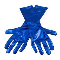 Gants Longs (40 Cm) - Bleu Métal