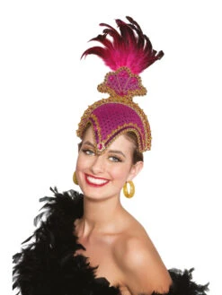 Coiffe Carnaval Caraïbes Rose