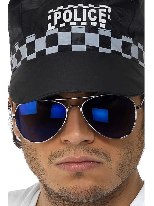 Lunettes Style Aviator Bleu Et Argent 1 Lunettes Style Aviator Bleu Et Argent