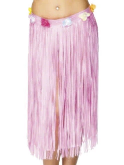Jupe Hawaïenne à Franges Roses