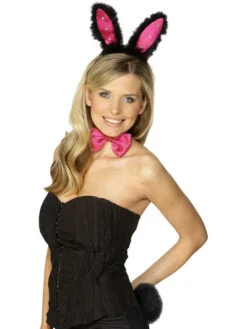 Set Bunny Noir Et Rose