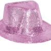 Chapeau Disco Paillettes Rose