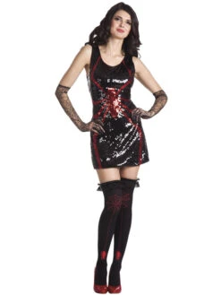 Robe Miss Araignée Rouge Taille Unique