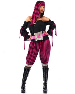 Déguisement De Flibustiere Rose Et Noir