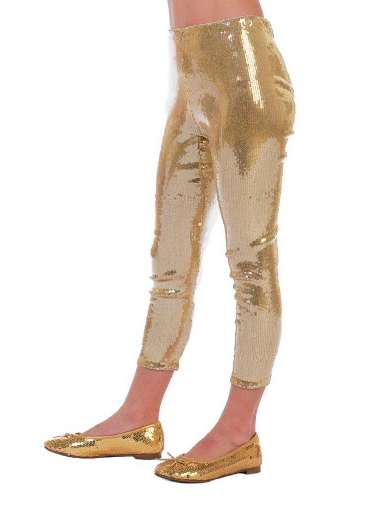 Leggings Paillette Or 1 Leggings Paillette Or